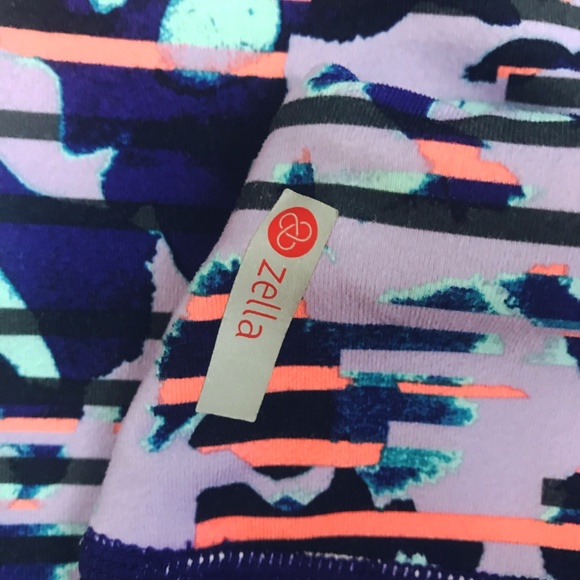 Zella Multicolor Striped Splatter Leggings XS - Picture 4 of 8